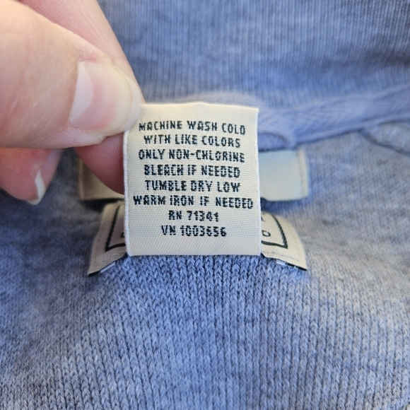 LL Bean gray traditional fit quarter zip sweatshirt large regular - Picture 4 of 4